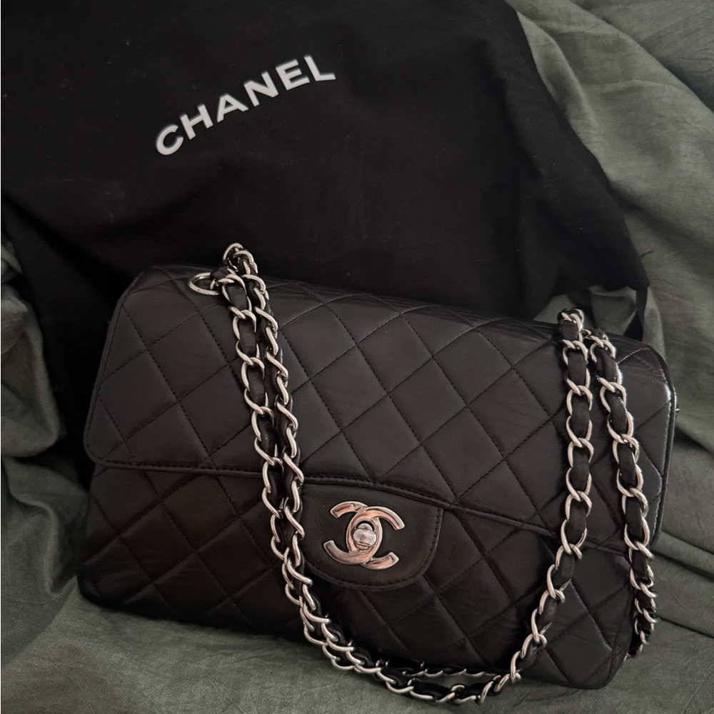 Rare CHANEL Double Sided Small Lambskin Classic Flap Bag